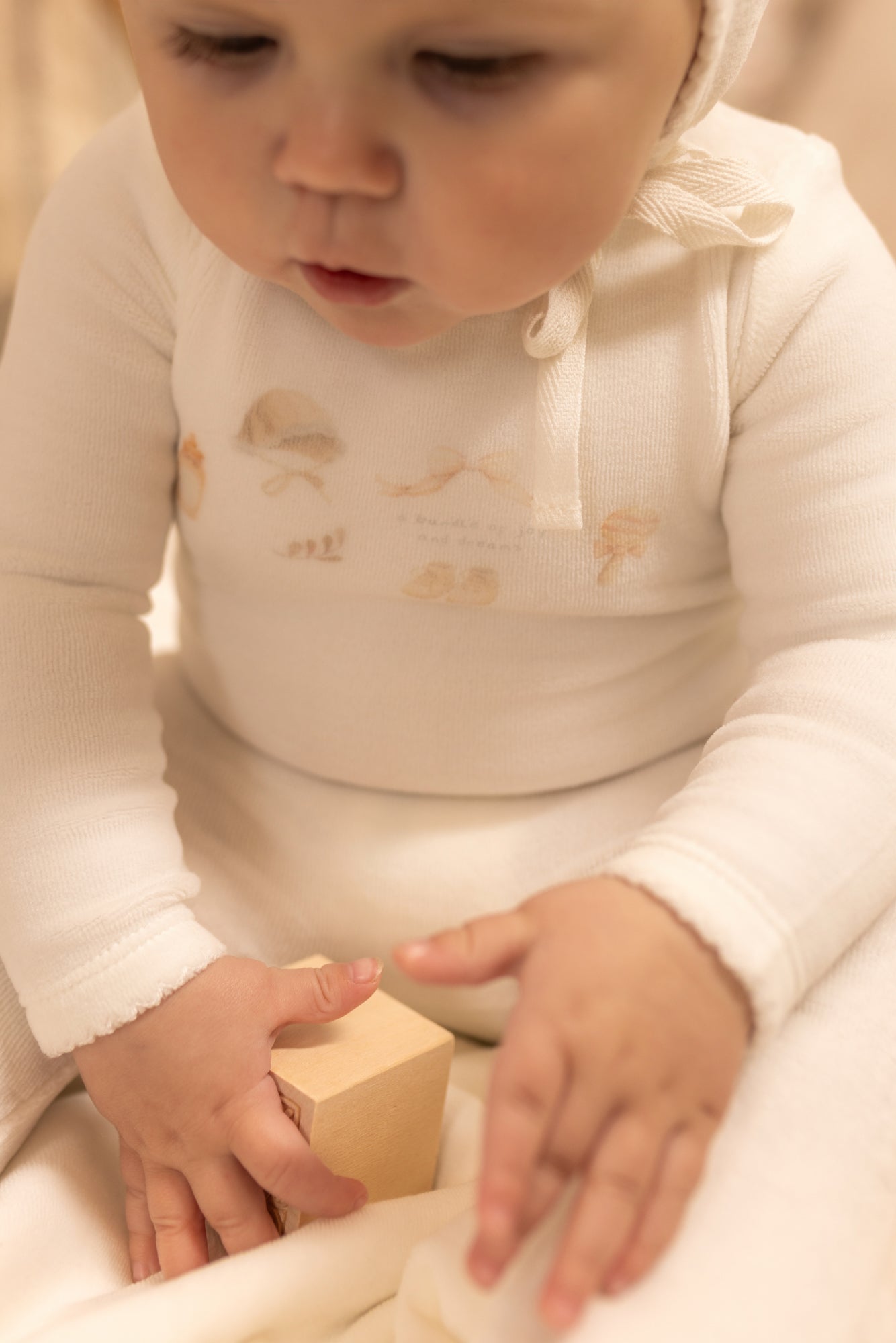 All Things Baby Velour Layette - Chalk White Girls