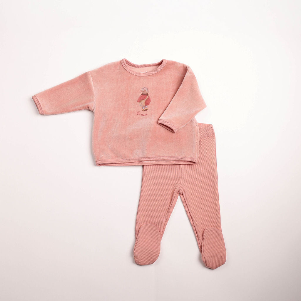 Au Revoir Two Piece - satin-pink