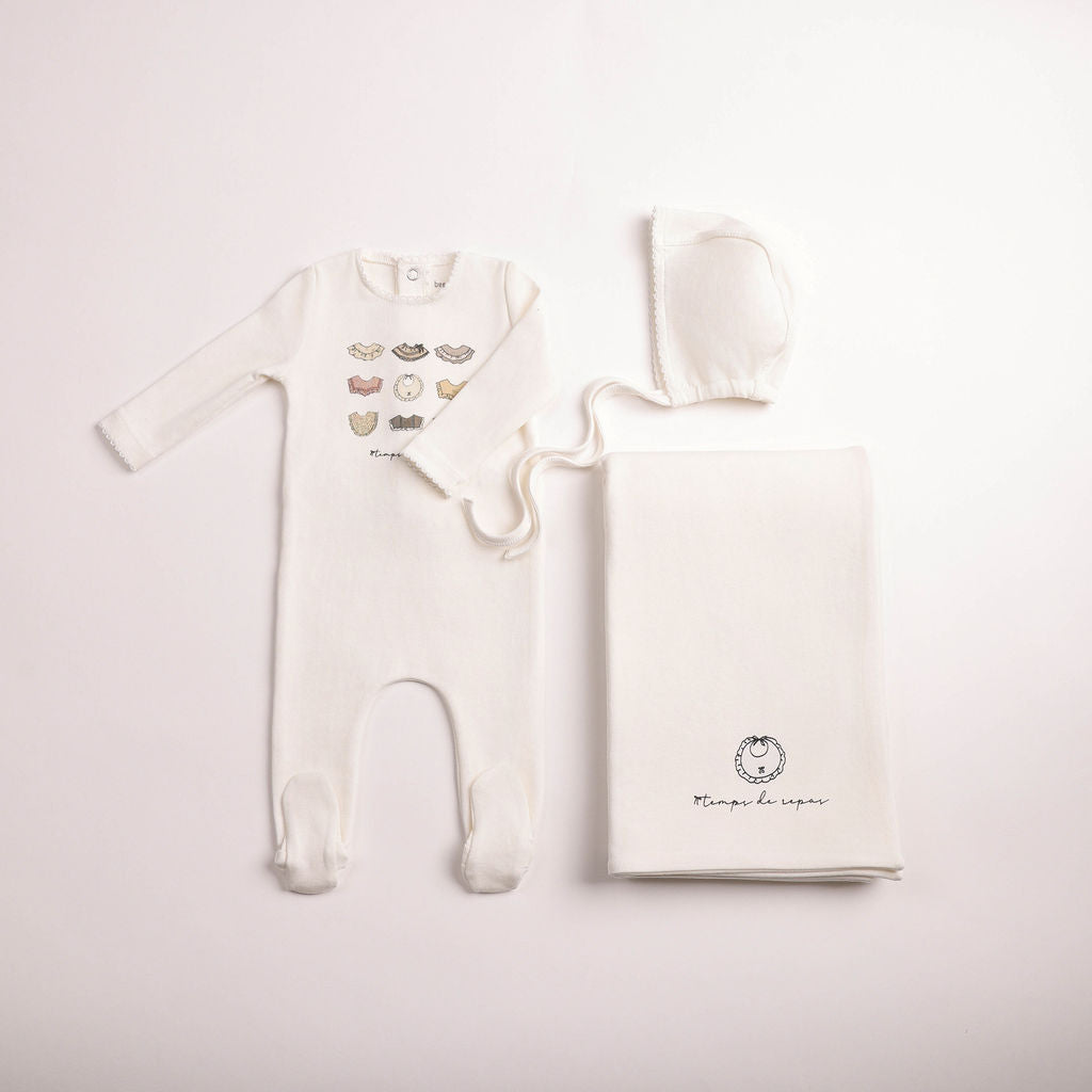 Bib Collection Footie - chalk-white-girls