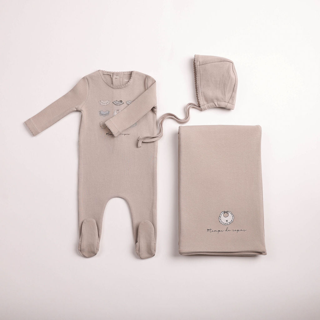 Bib Collection Footie - coffee