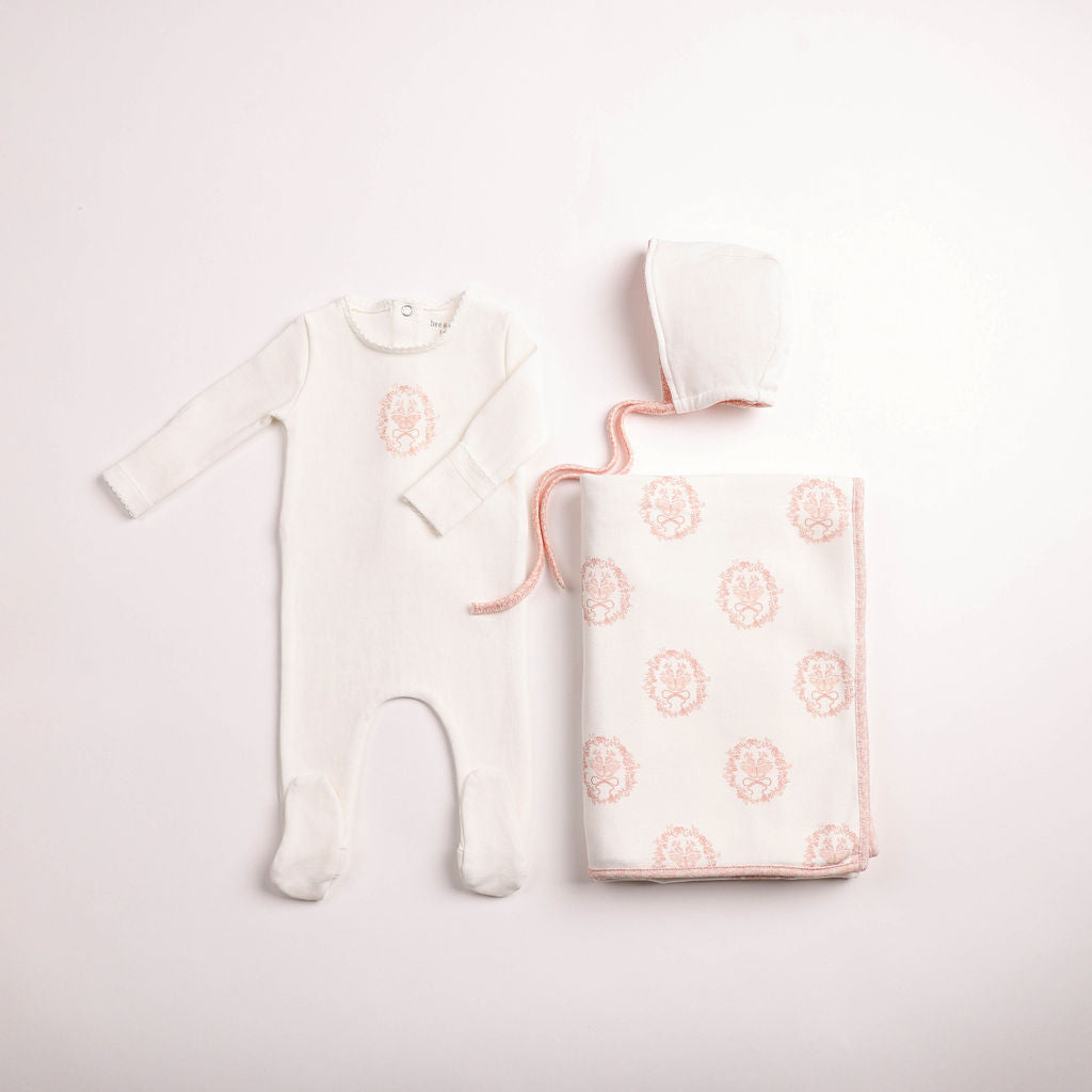 Butterfly Motif Footie - chalk-white-girls