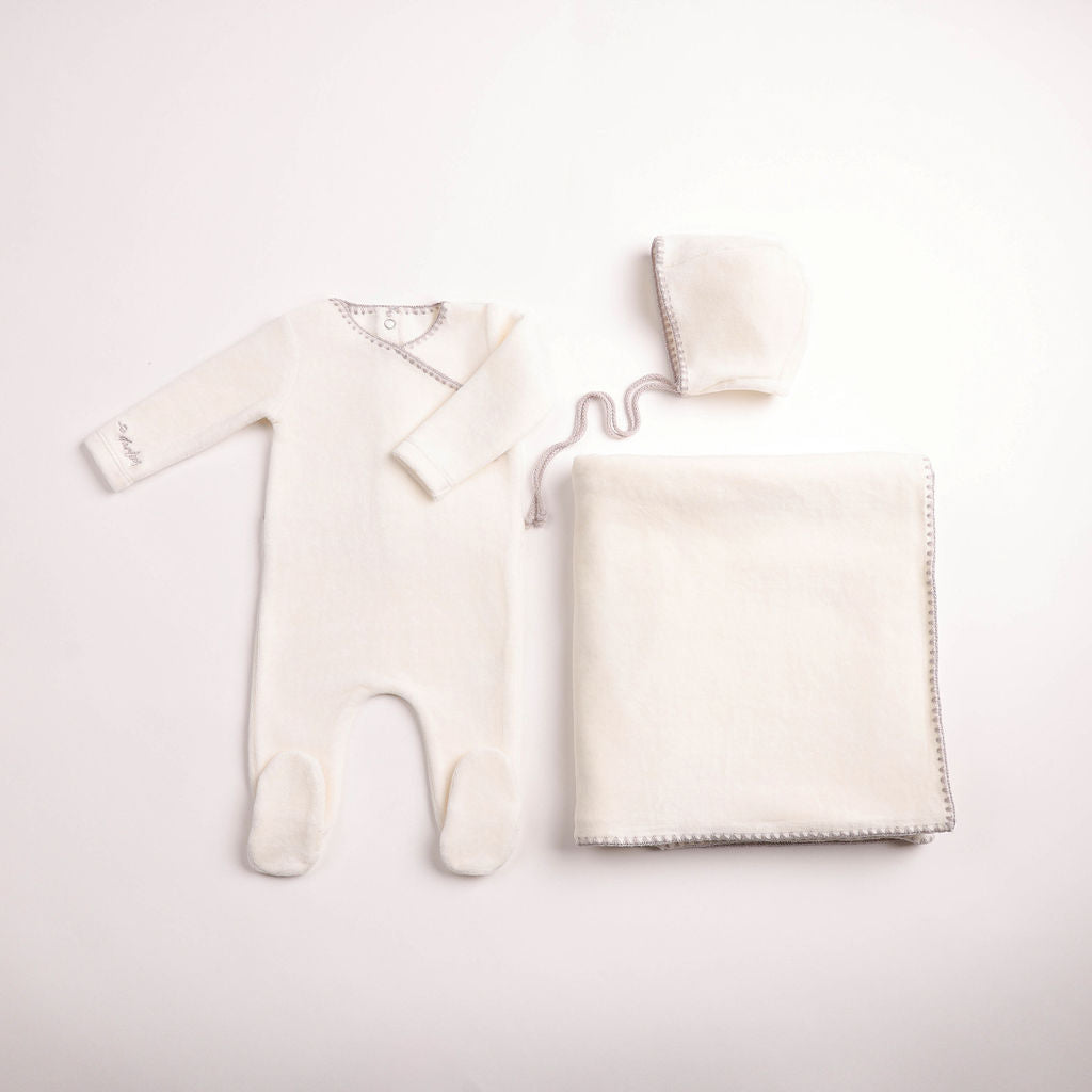 Classic Stitch Velour Footie - chalk-white-1
