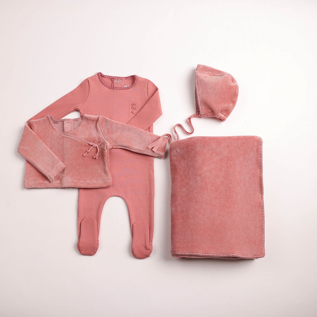 Classic Stitch Wrap Two Piece - dusty-pink