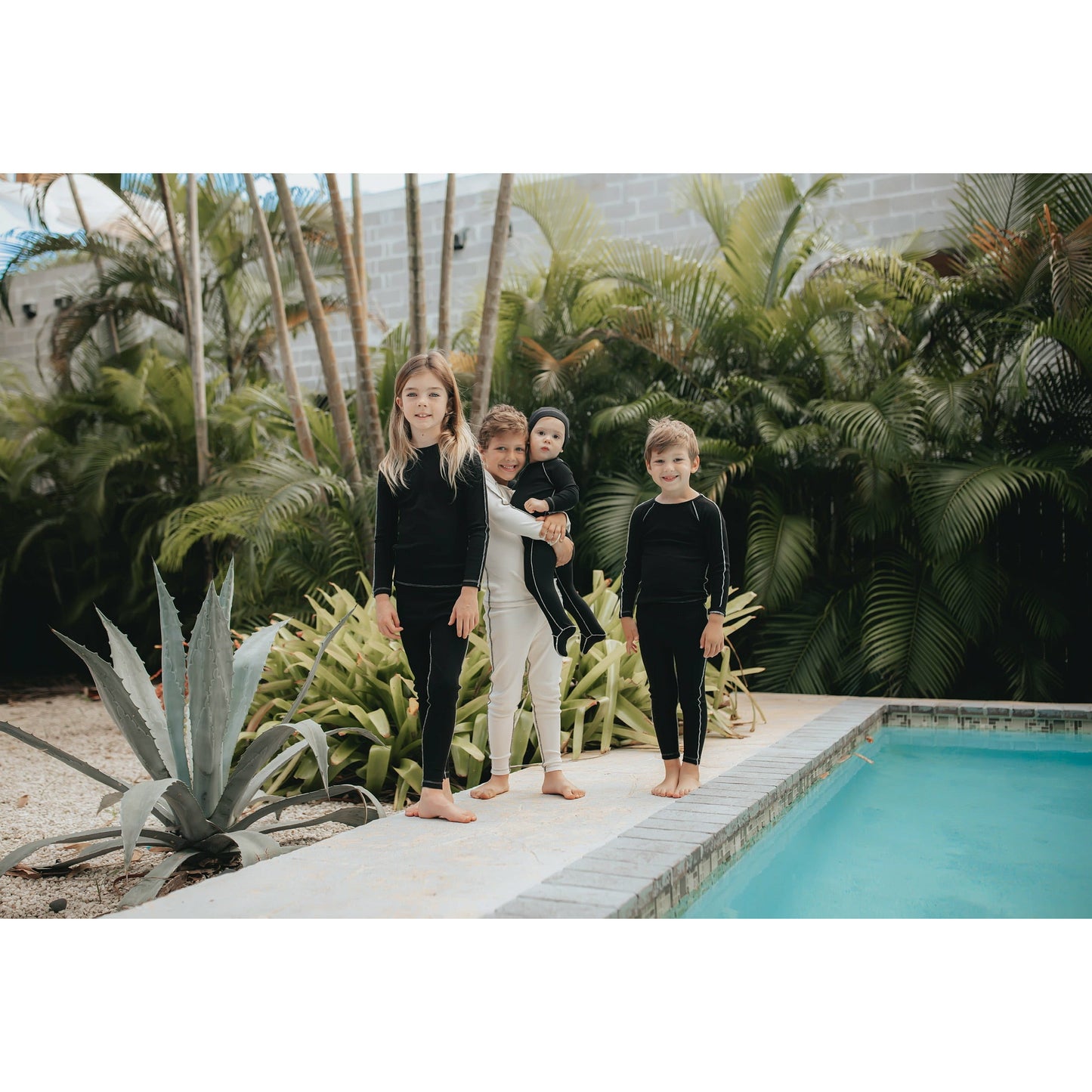 Classic Black Contrast Rib Loungewear