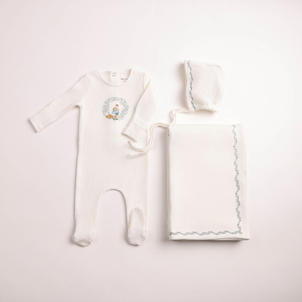 Cradle Scene Footie - chalk-white-boys