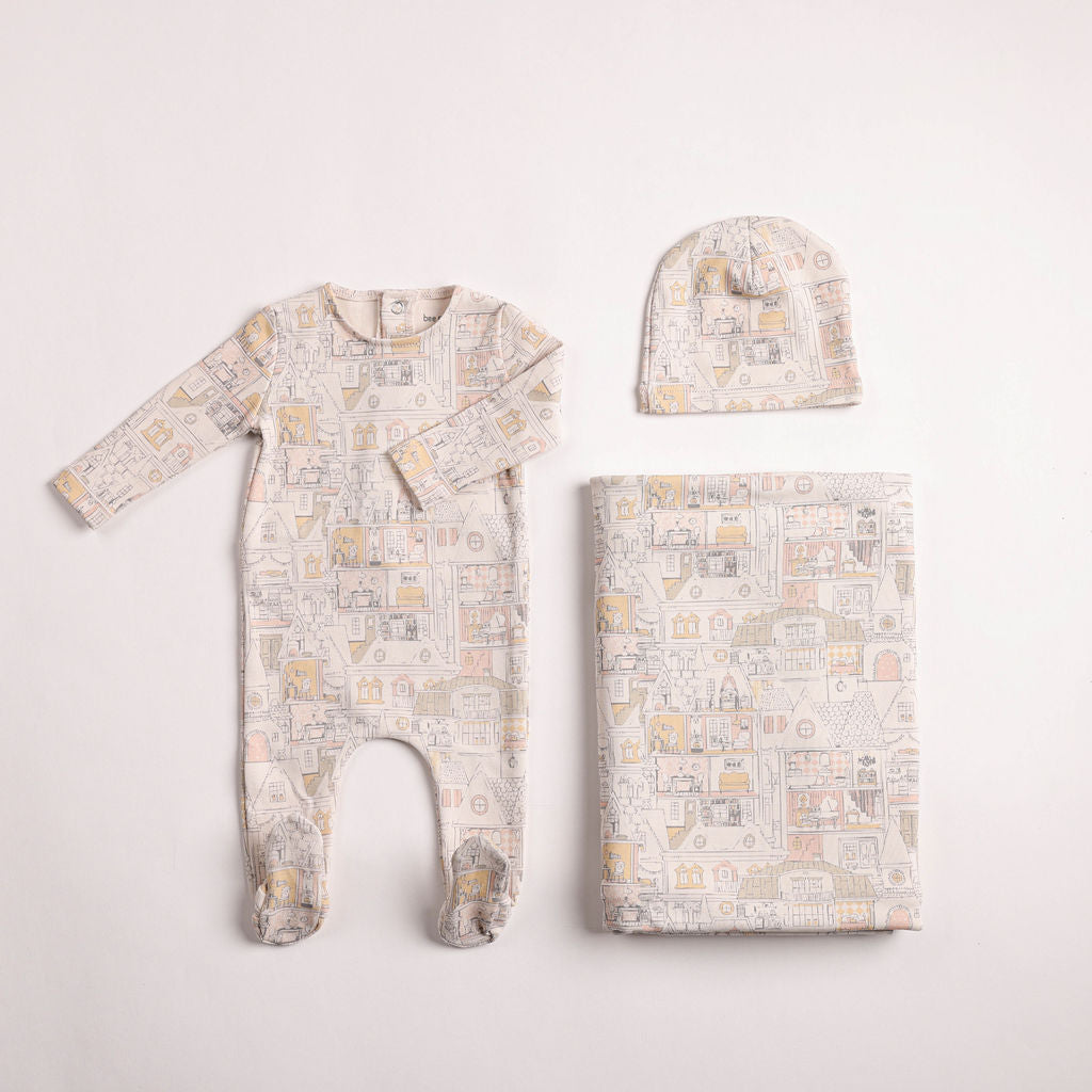 Dollhouse Print Footie - Girls Print