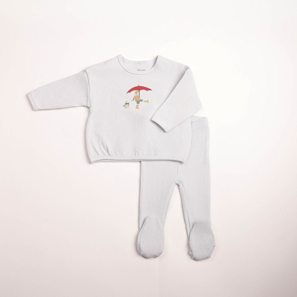 Kids in Sketch Outfit - crisp-blue