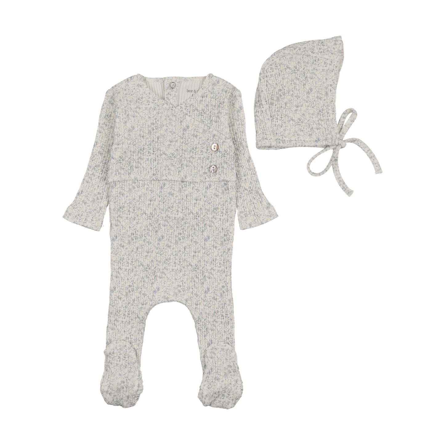 Lemon Print Wrap Footie