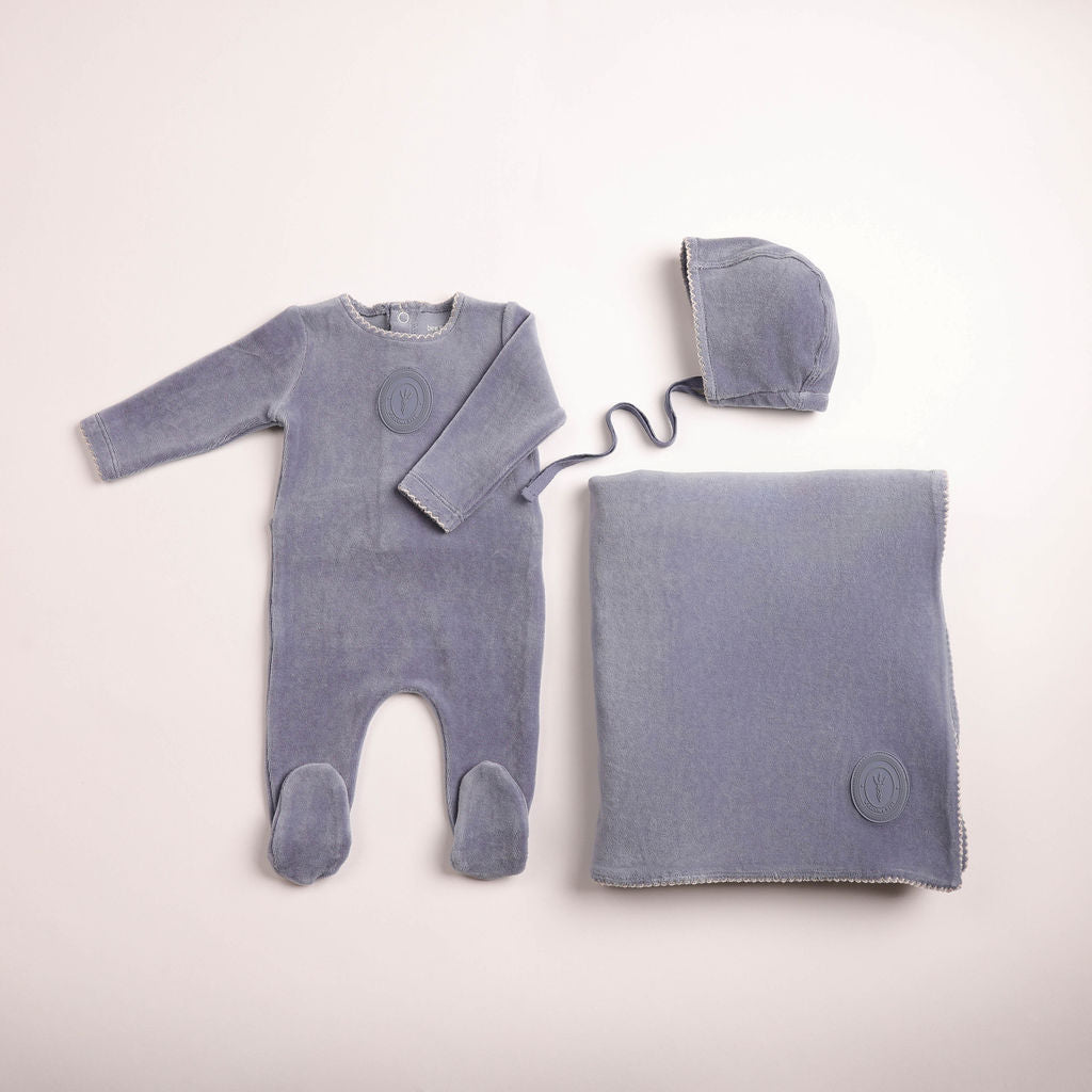 Plaquette Velour Footie - nightshadow-blue