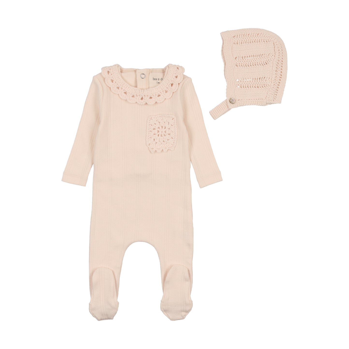 Pointelle With Knit Collar