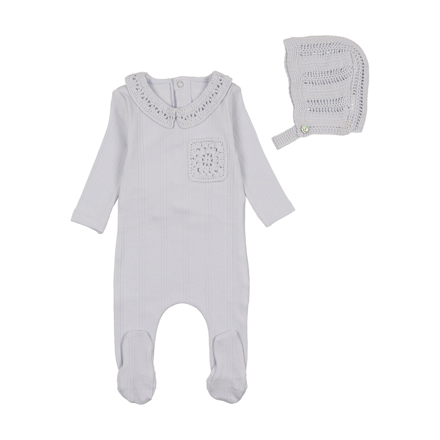 Pointelle With Knit Collar