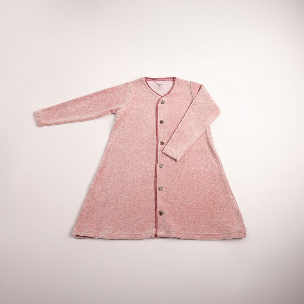 Prim Trim Velour Nightgown - old-rose