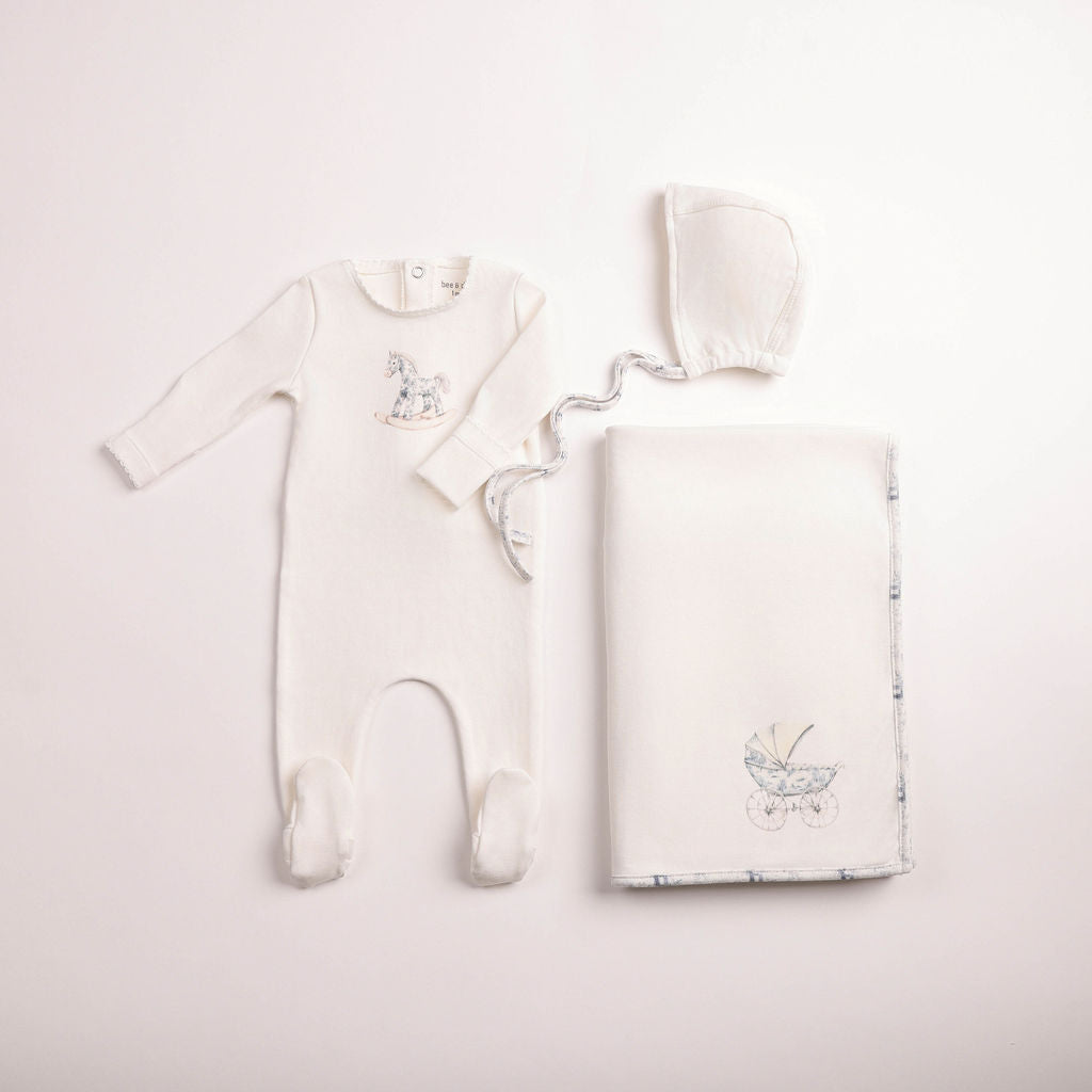 Rocking Horse Footie - chalk-white-boys