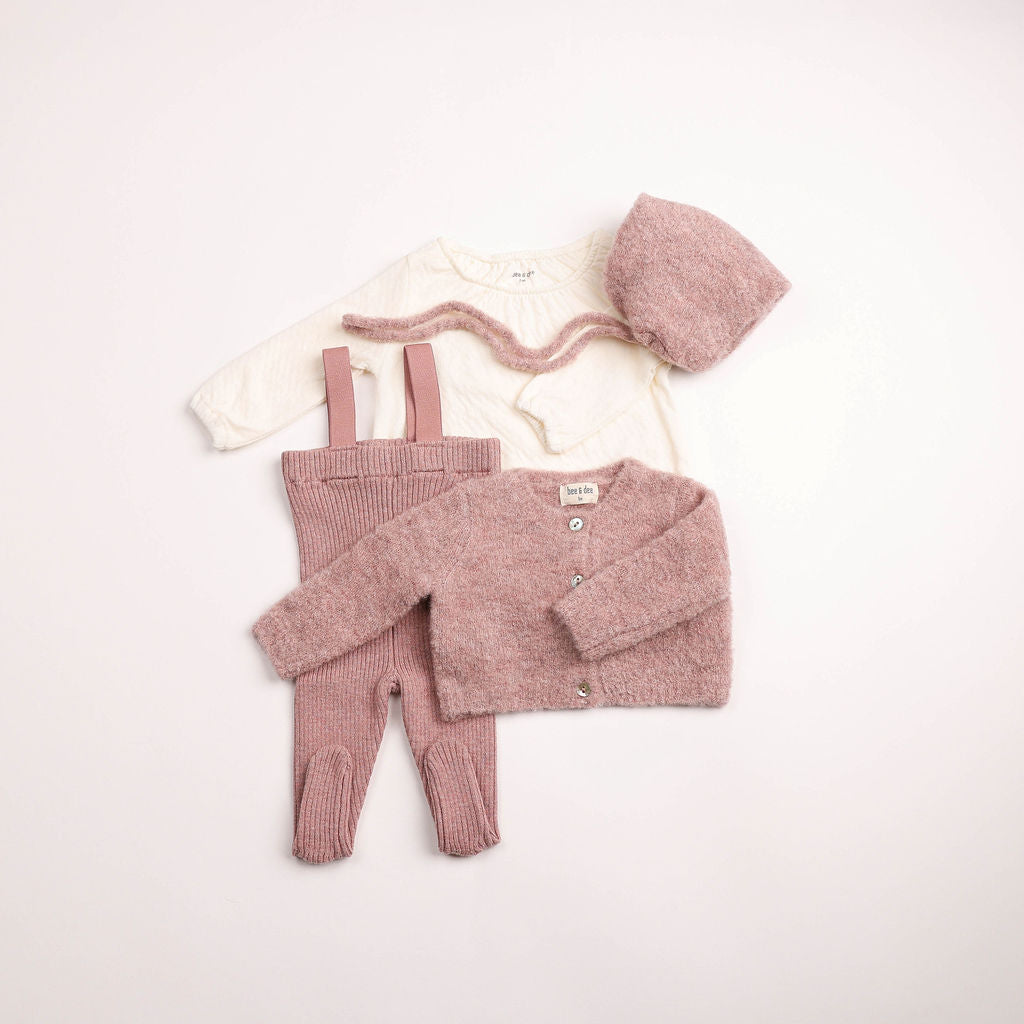 Textured Wool Ensemble - old-rose