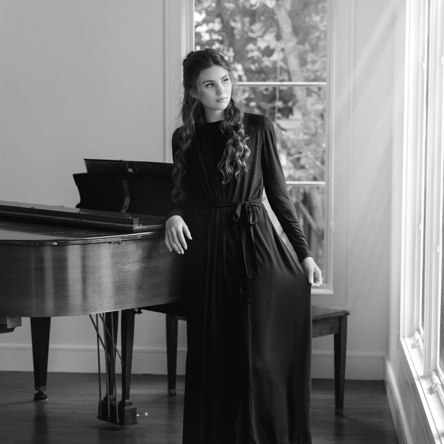 Black Wrap Robe