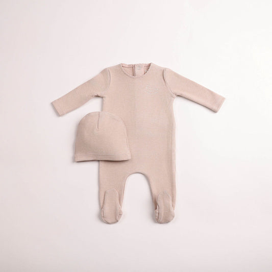 Snuggle Soft Footie - Heathered Blush