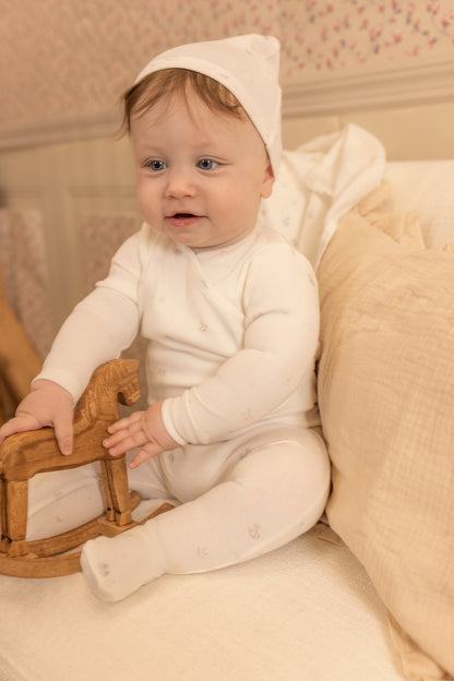 All Things Baby Velour Layette - Chalk White Boys