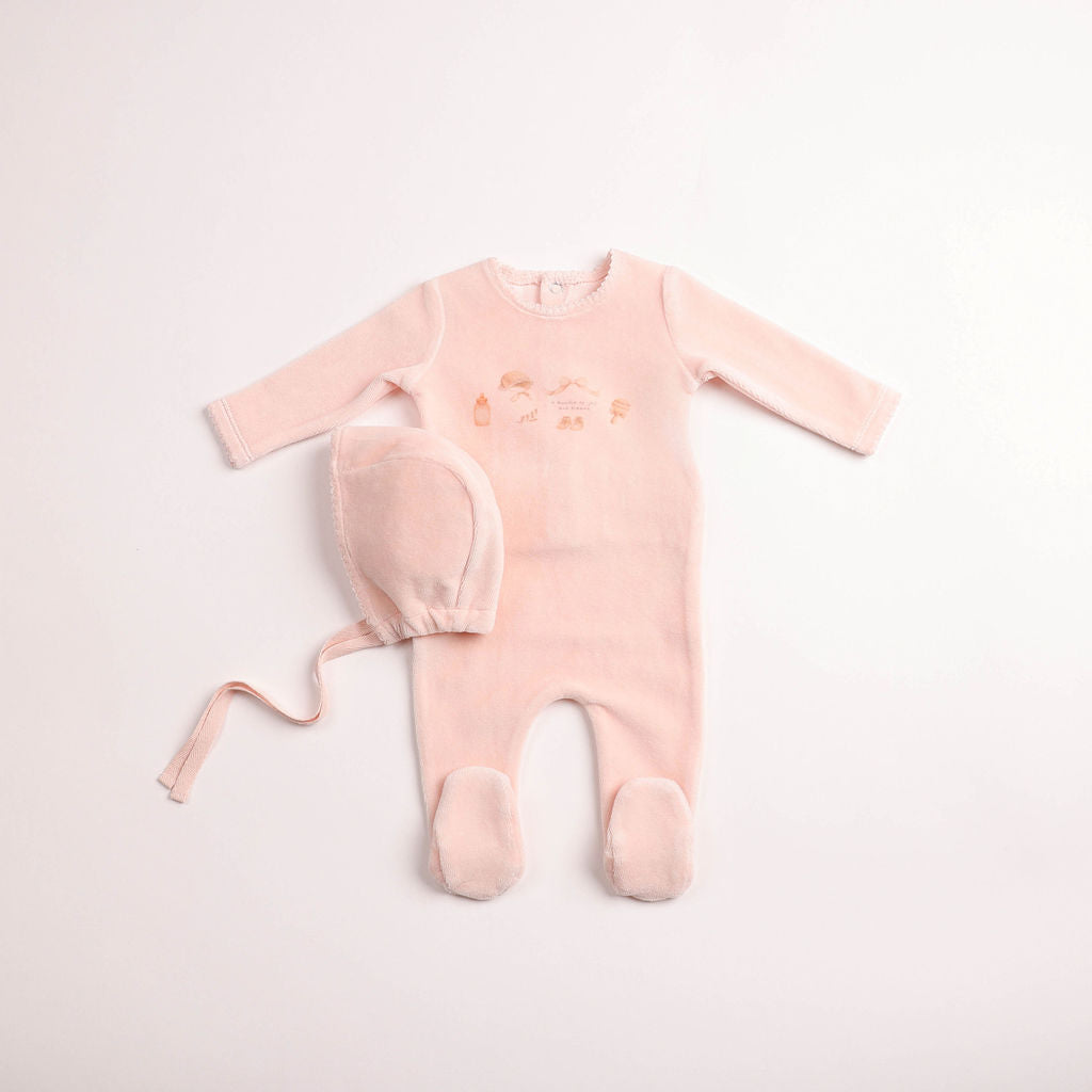 All Things Baby Velour Footie