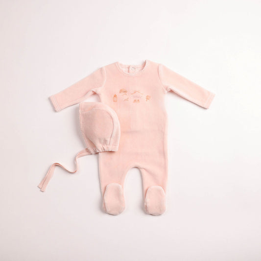 All Things Baby Velour Footie