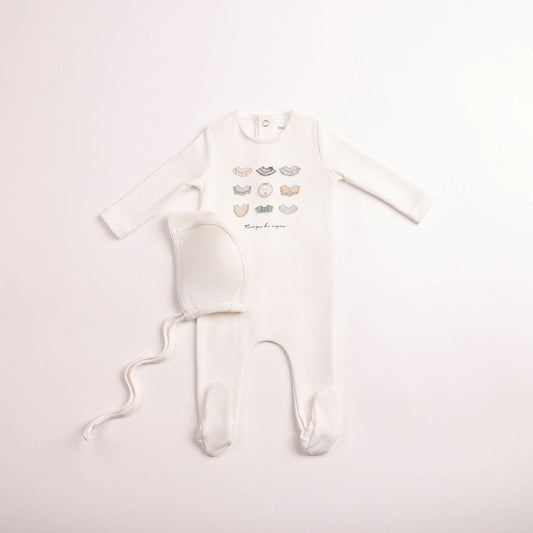 Bib Collection Footie - Chalk White Boys