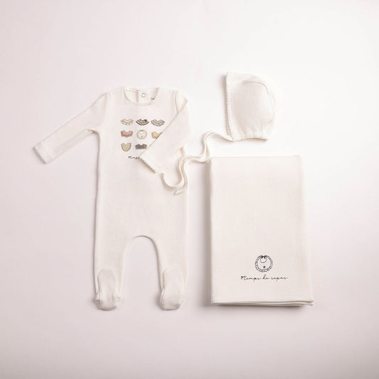 Bib Collection Layette - Chalk White Girls