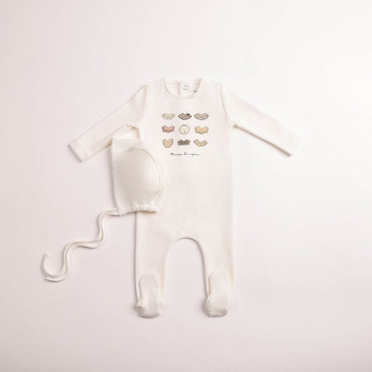 Bib Collection Footie - Chalk White Girls