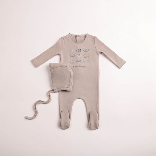 Bib Collection Footie - Coffee