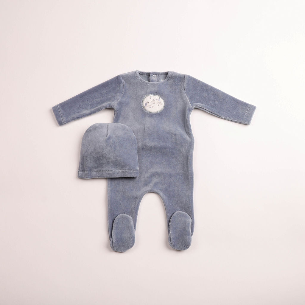 Birdie Branch Velour Footie
