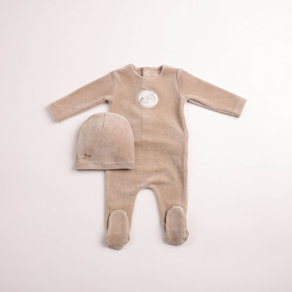 Birdie Branch Velour Footie