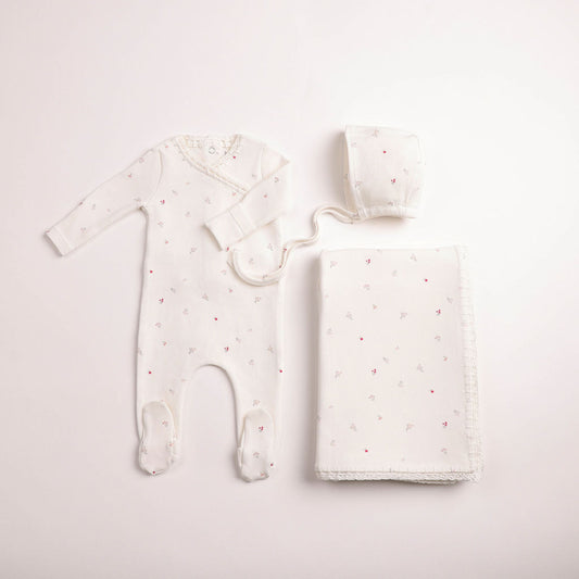 Boutique Delicata Floral Layette - Linen Girls