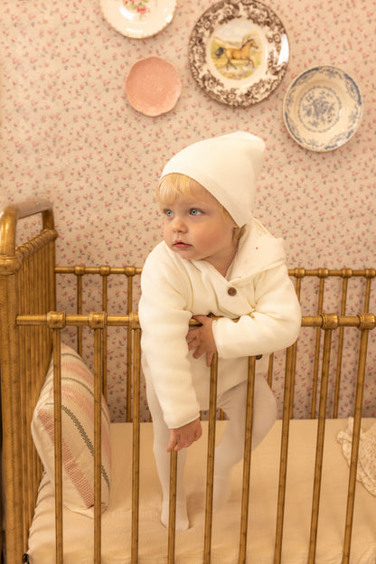 Boutique Delicata Knit Jacket with Blanket - Linen Girls