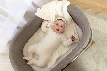 Bow Neck Velour Footie