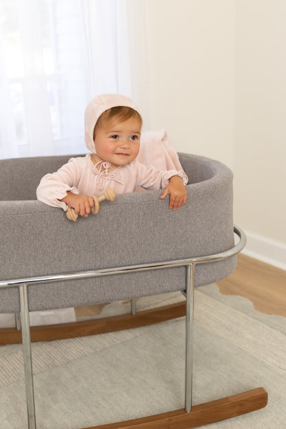 Bow Neck Velour Footie