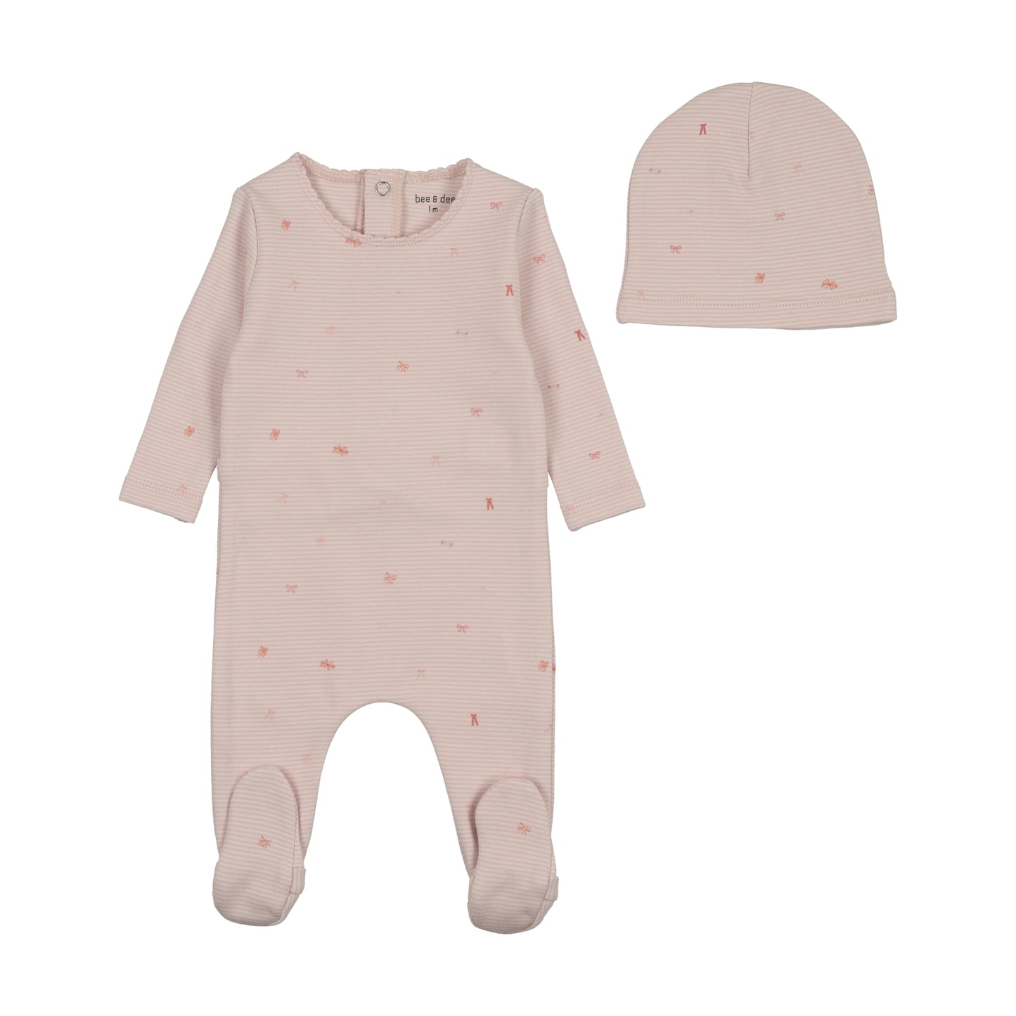 Flag/Bow Print Footie