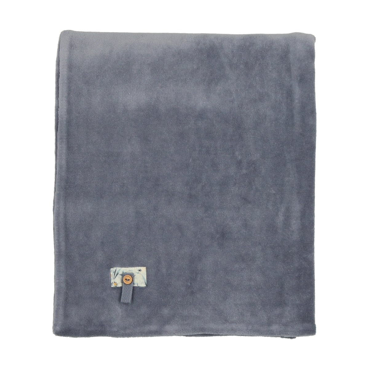 Button Applique Velour Blanket