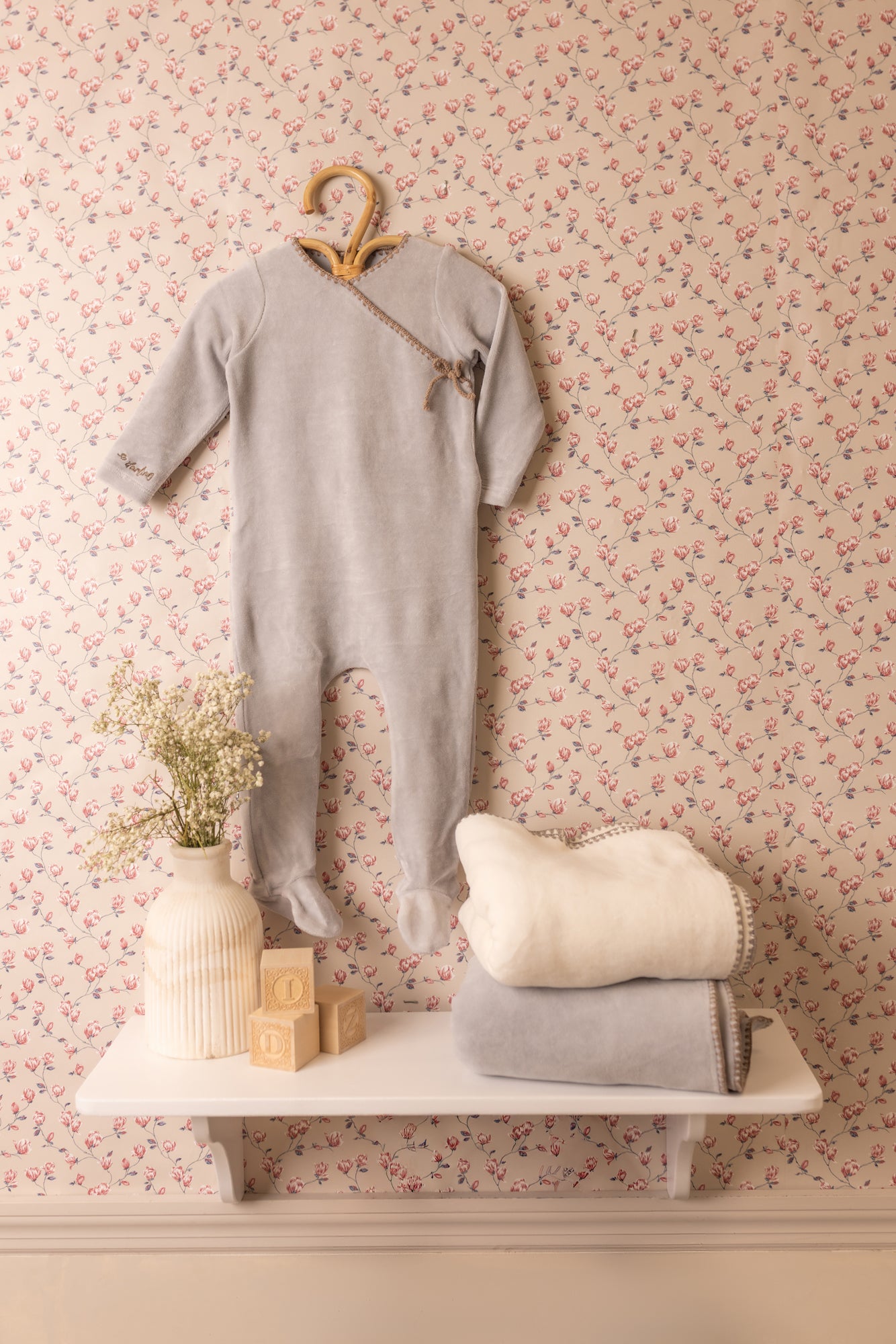 Classic Stitch Velour Footie