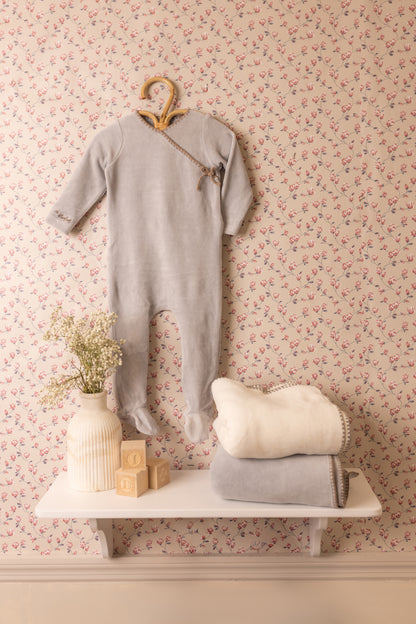 Classic Stitch Velour Footie