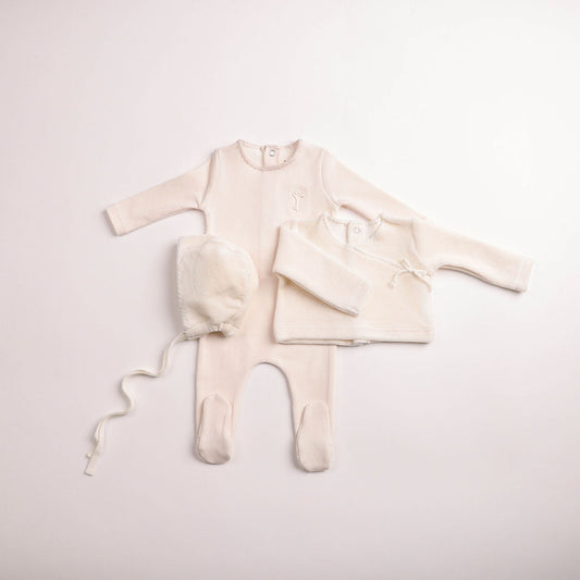 Classic Stitch Wrap Two Piece - linen