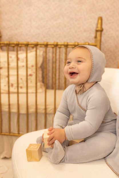 Classic Stitch Velour Layette - Rose