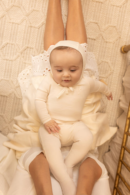 Classic Stitch Wrap Two Piece Layette - Blue Haze