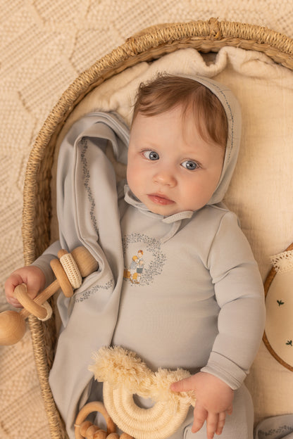 Cradle Scene Layette - Crisp Blue