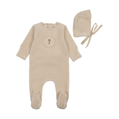 Crochette Velour Footie