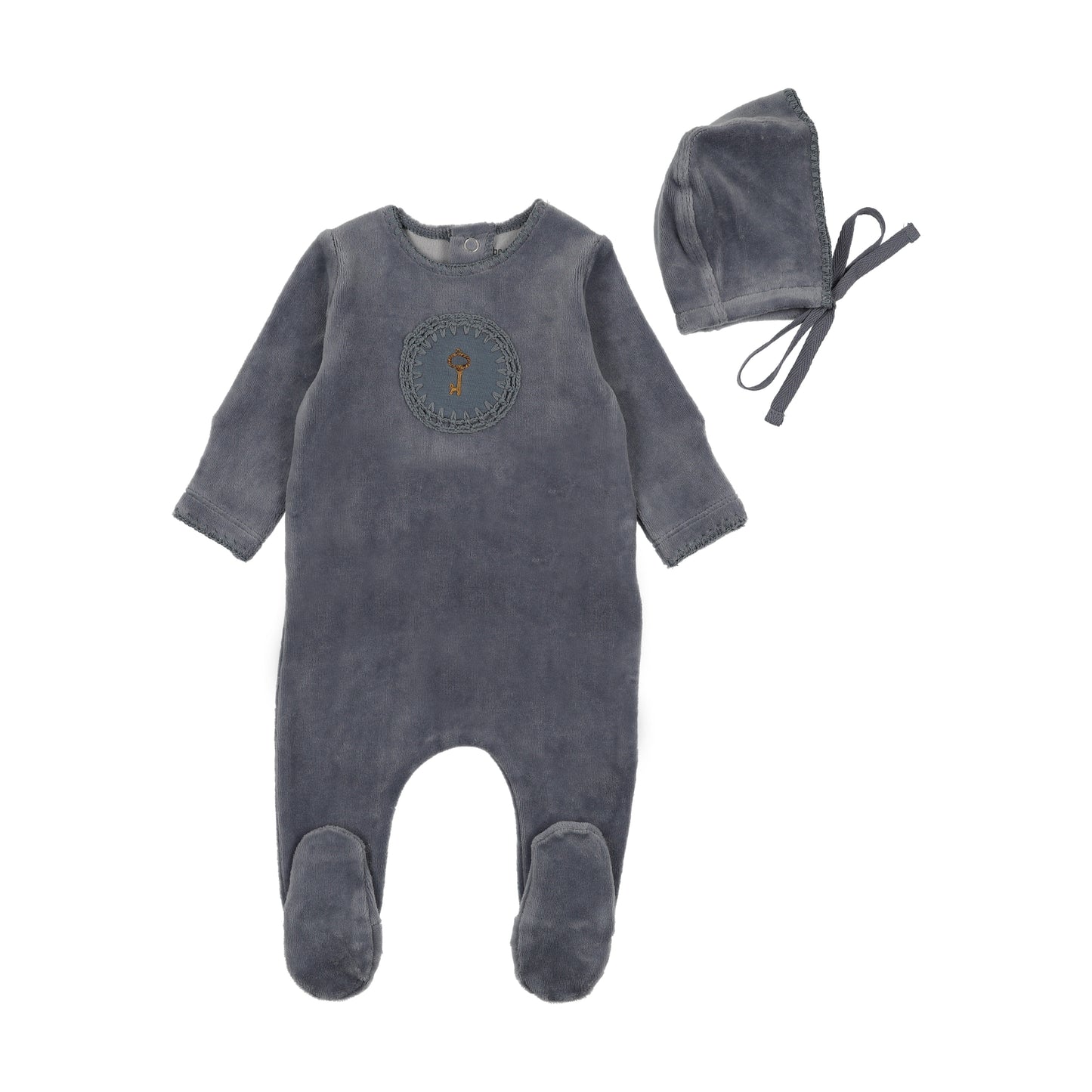 Crochette Velour Footie