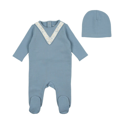 Ditsy V Sweatshirt Footie