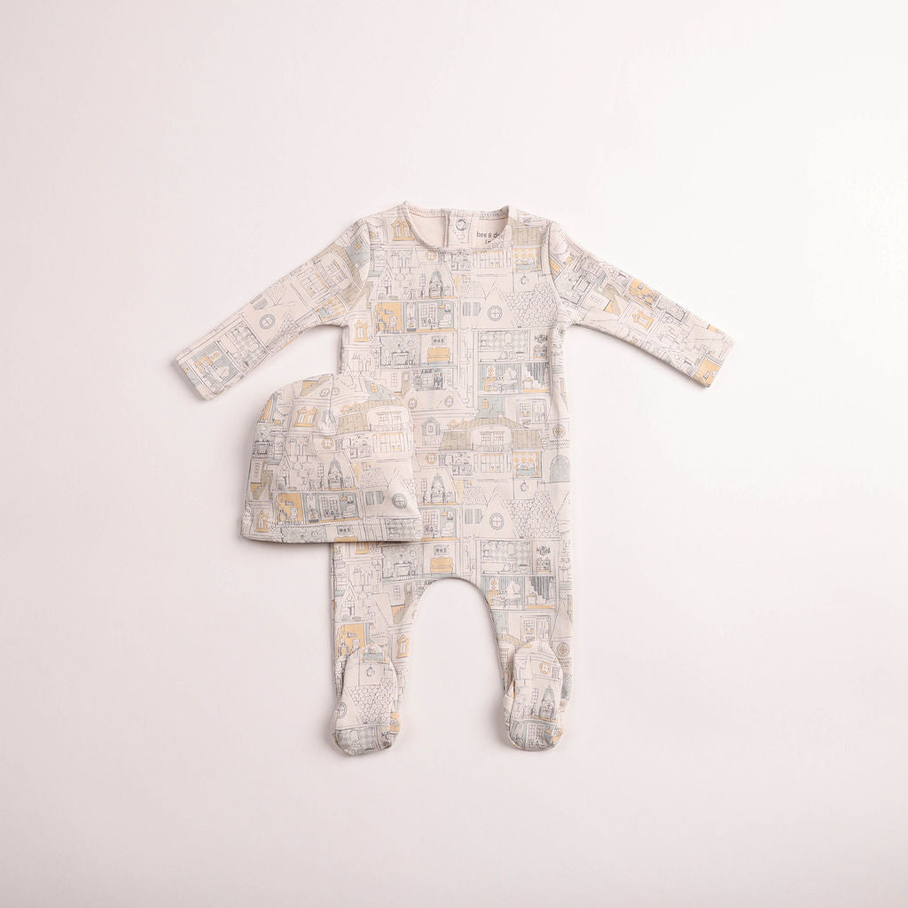 Dollhouse Print Footie