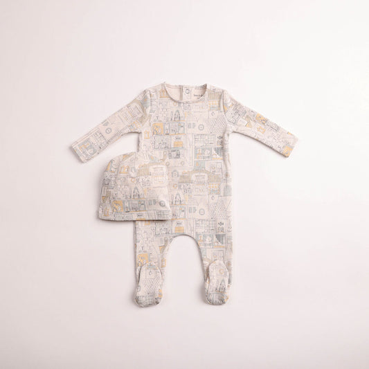 Dollhouse Print Footie