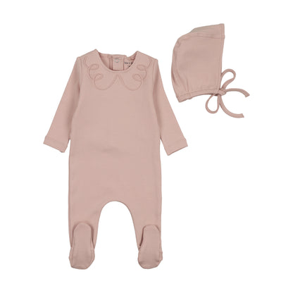 Embossed Collar Footie