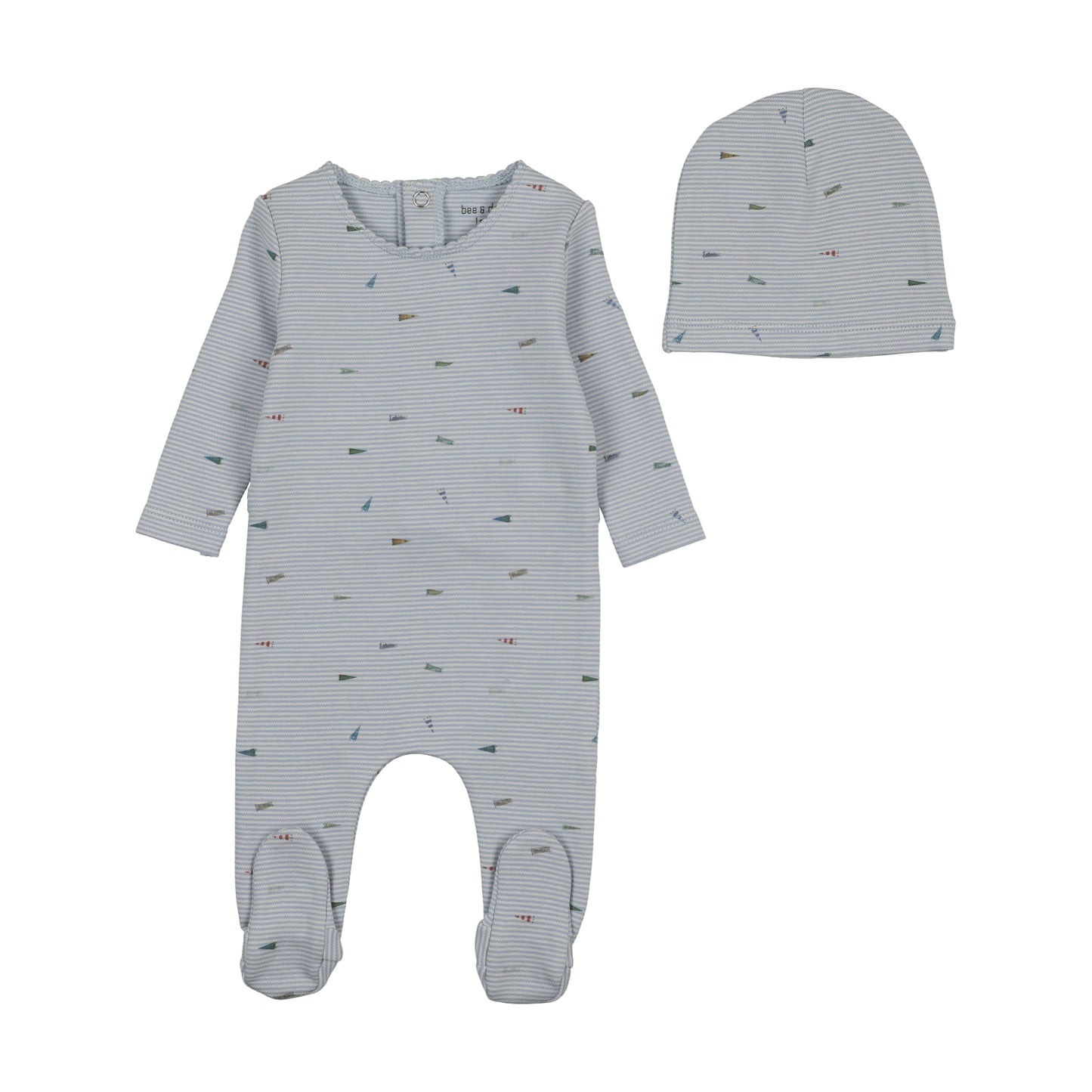 Flag/Bow Print Footie