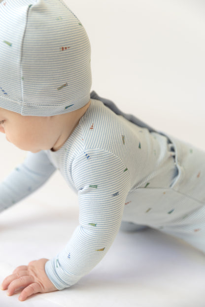 Flag/Bow Print Footie