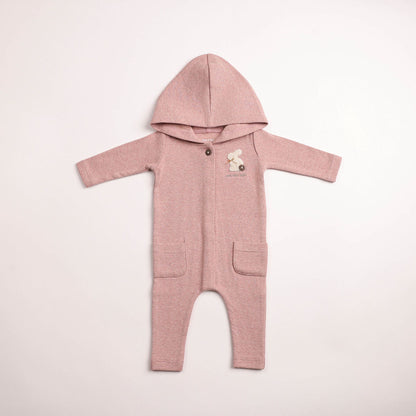 Fuzzy Bunny Hooded Romper